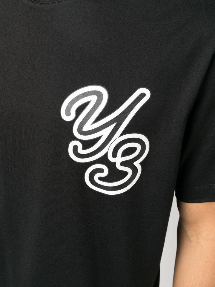 black t-shirt with logo