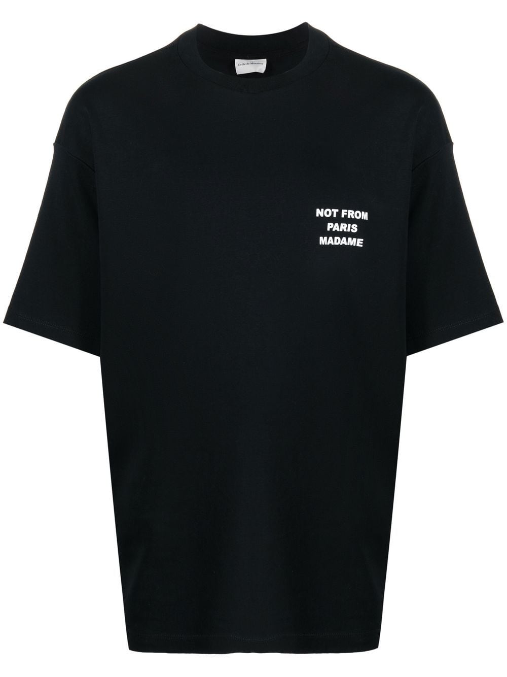 t-shirt nera slogan