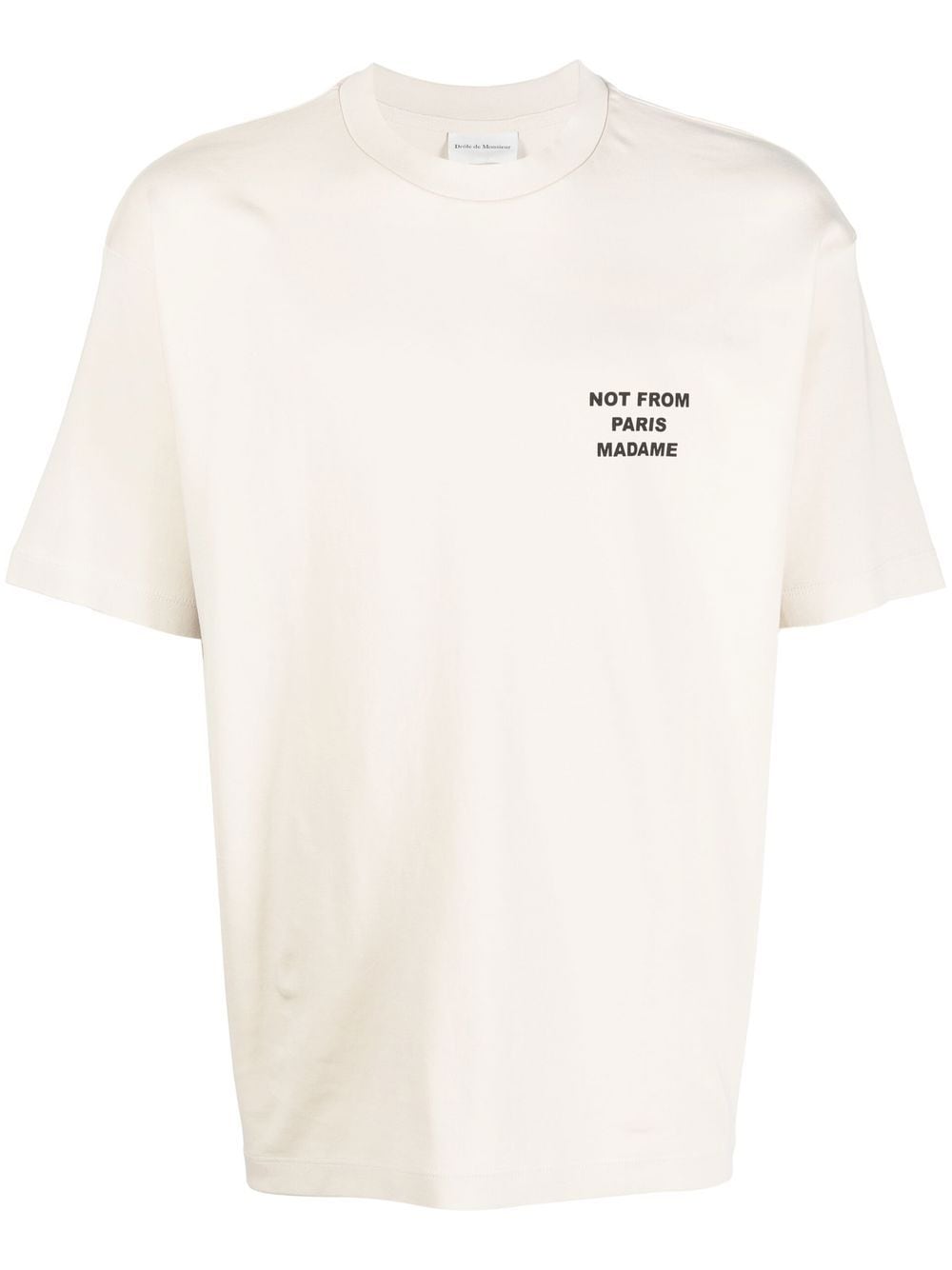 t-shirt crema slogan