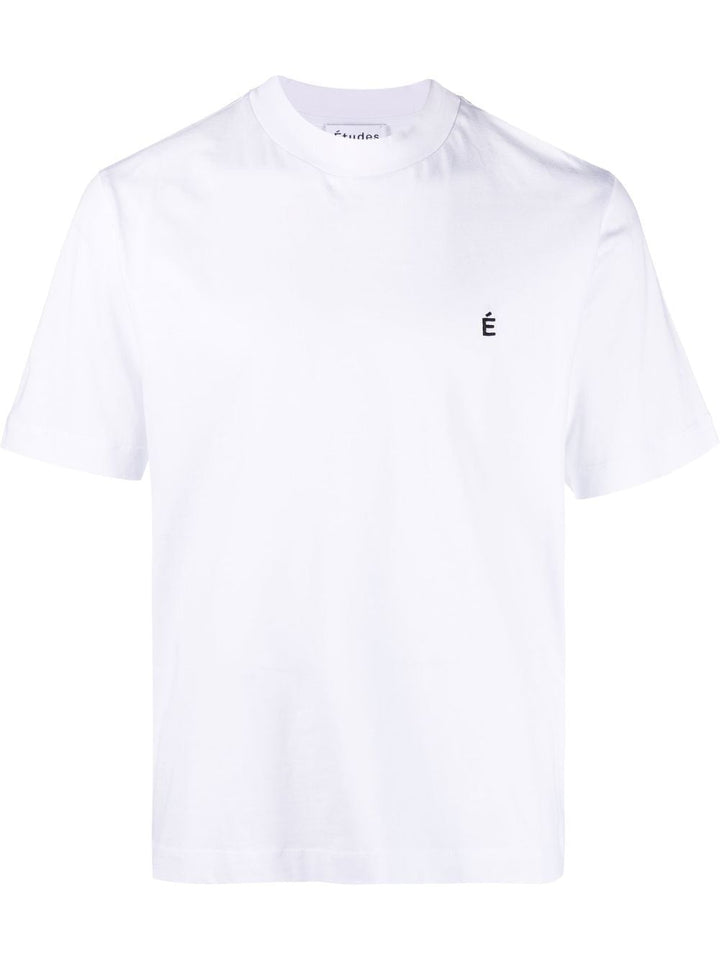 t-shirt bianca logo accent