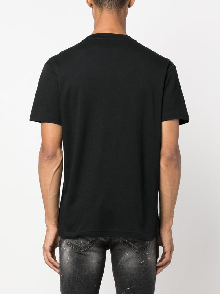 t-shirt nera logo borchie