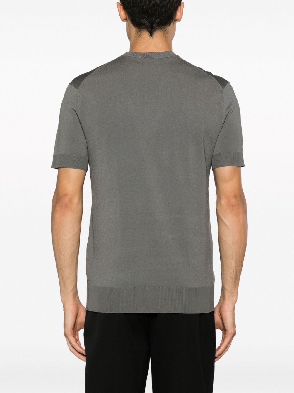 t-shirt in maglia sottile grigia