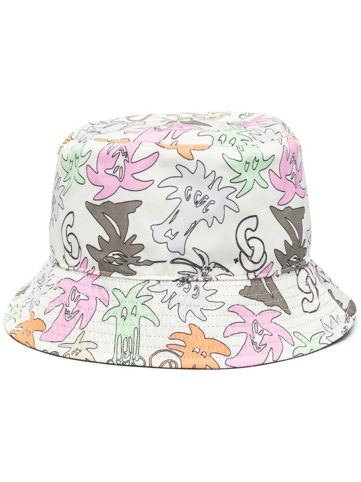 cappello bucket a fiori