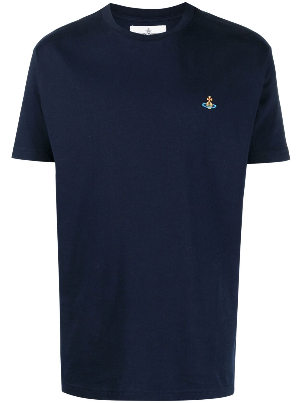 blue t-shirt with logo