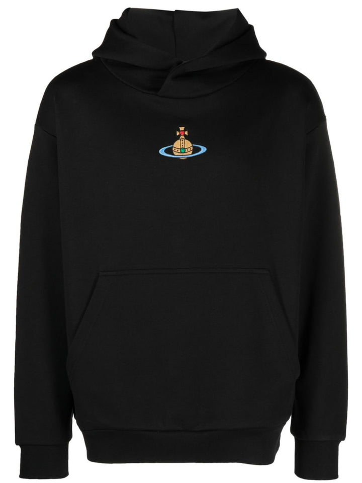 hoodie nera logo orb